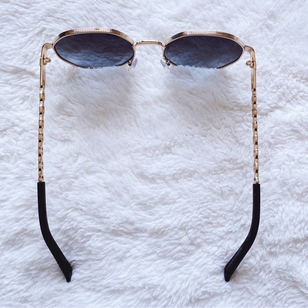 Phoebe Dark Blue Geometric Sunglasses - Picture 10 of 15
